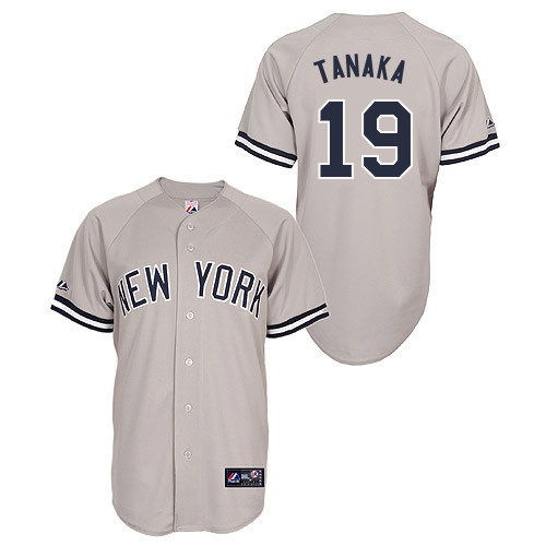 Masahiro Tanaka #19 Youth Baseball Jersey-New York Yankees Authentic Road Gray MLB Jersey - Click Image to Close